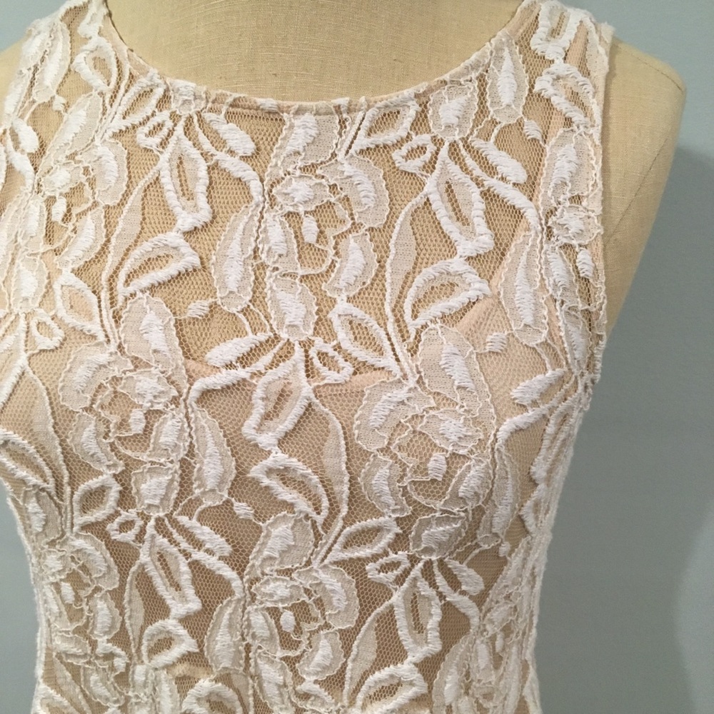Free People Miles of Lace Alabaster Cream Dress - Picture 2 of 5